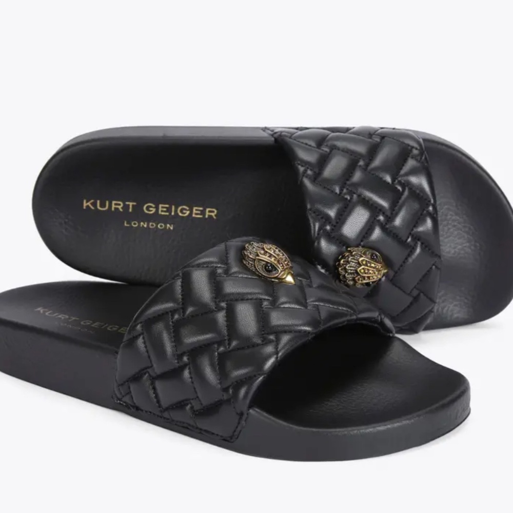 Kurt Geiger black slides